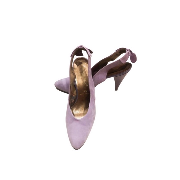 Salamander Shoes - Vintage Salamander Suede Slingback.